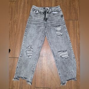 SO Distressed Black Boyfriend Jeans